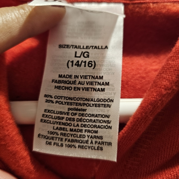 Adidas Tri-Color Hoodie in Red, Black, and White Kids - Picture 4 of 4